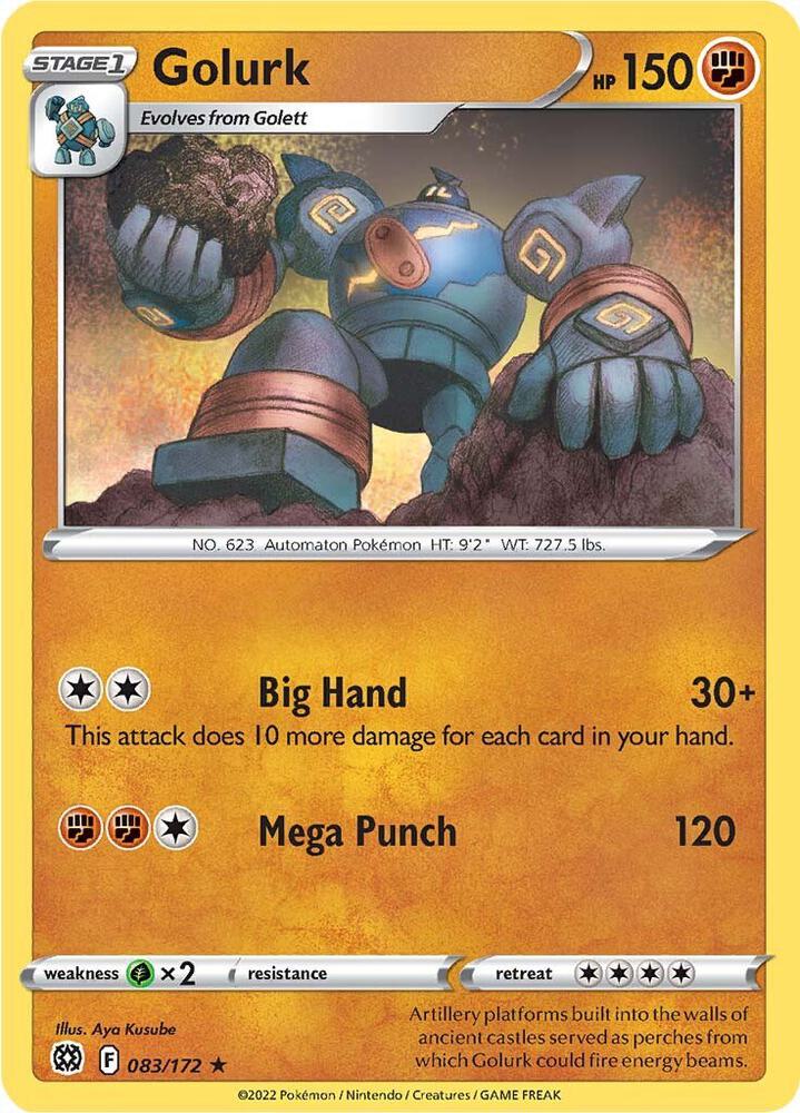 Golurk 083/172 card from SWSH09: Brilliant Stars