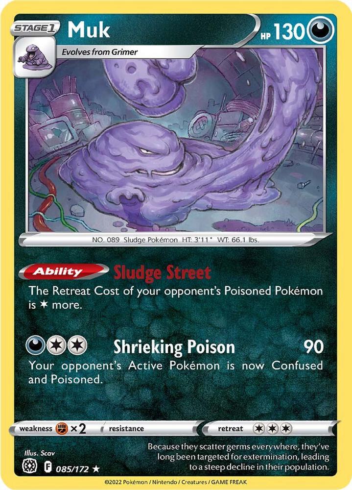 Muk 085/172 card from SWSH09: Brilliant Stars