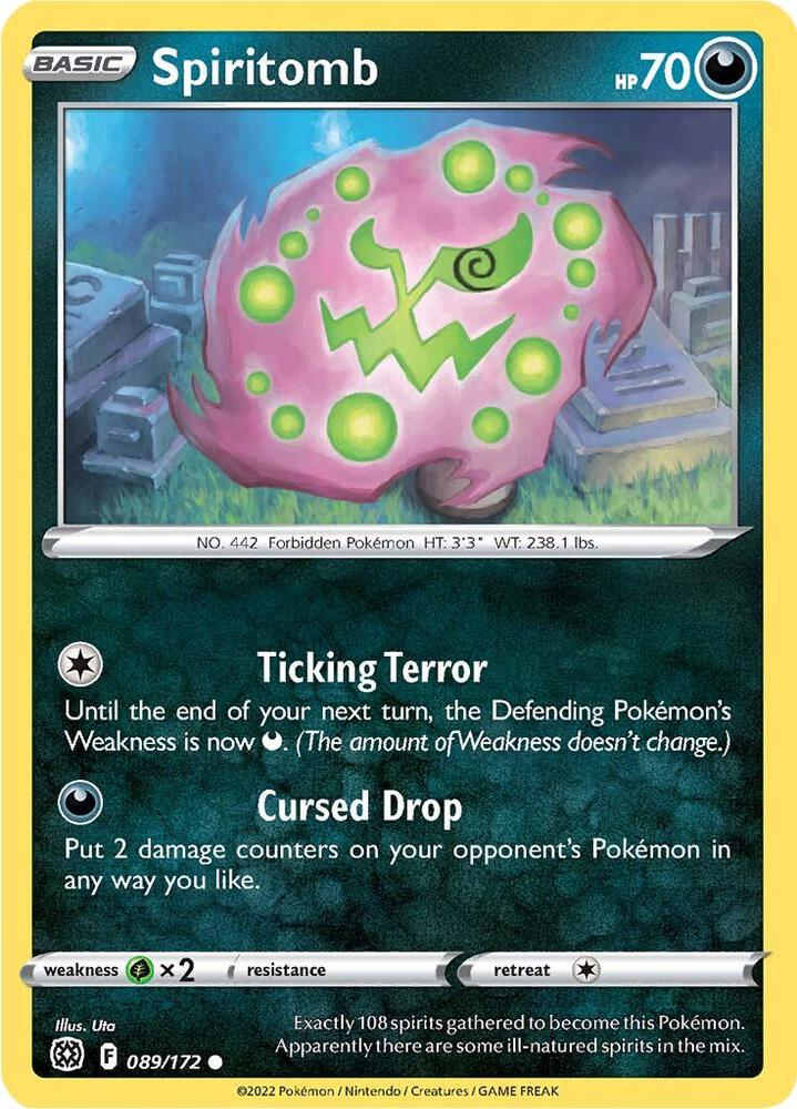 Spiritomb 089/172 card from SWSH09: Brilliant Stars
