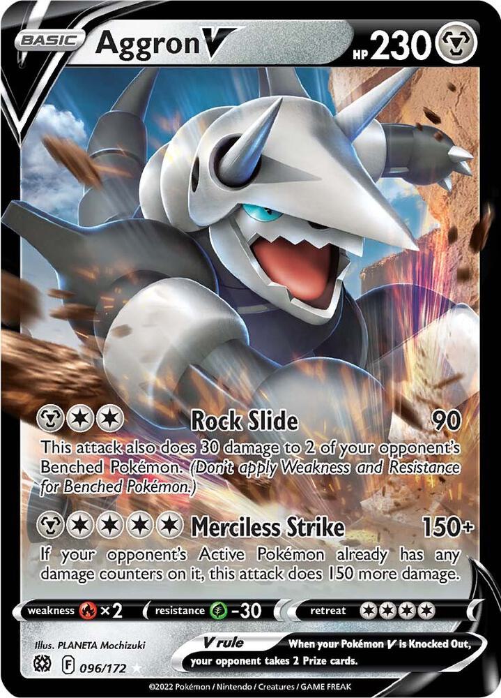 Aggron V 096/172 card from SWSH09: Brilliant Stars