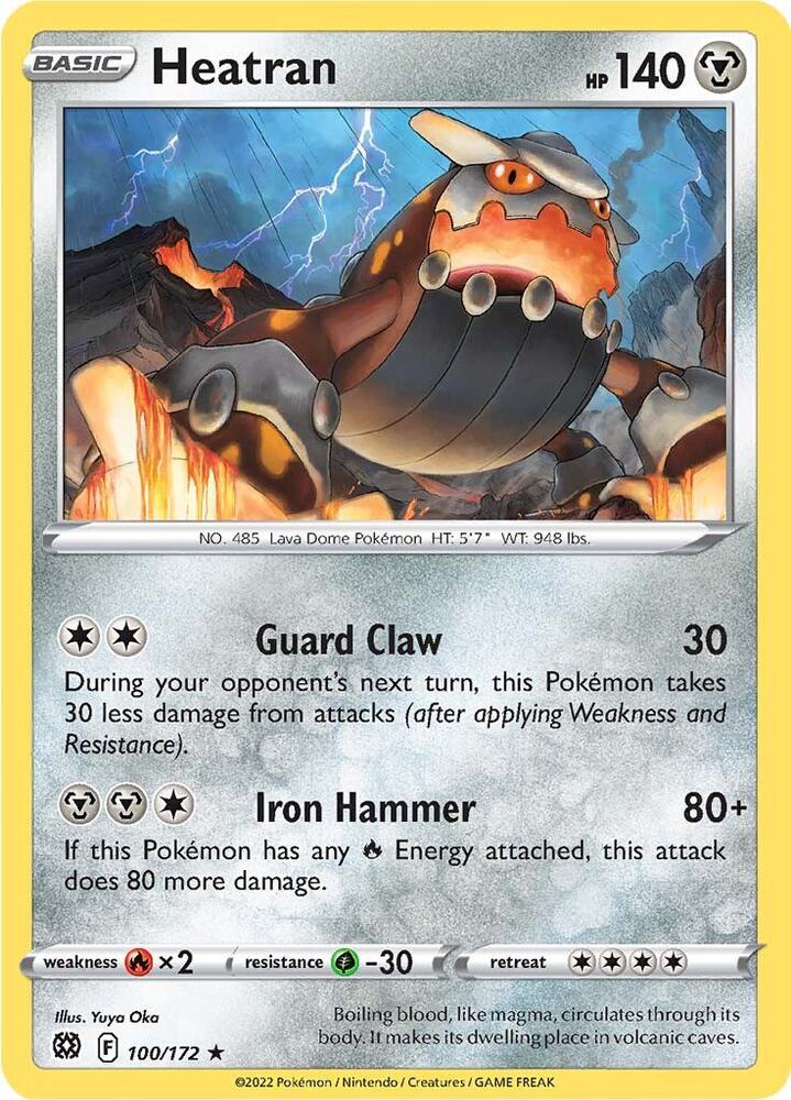 Heatran 100/172 card from SWSH09: Brilliant Stars