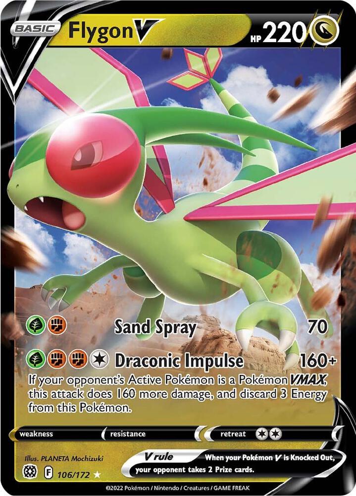 Flygon V 106/172 card from SWSH09: Brilliant Stars