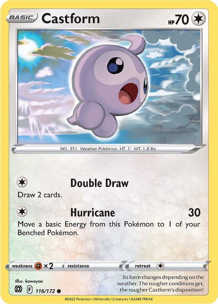 Castform 116/172 card from SWSH09: Brilliant Stars