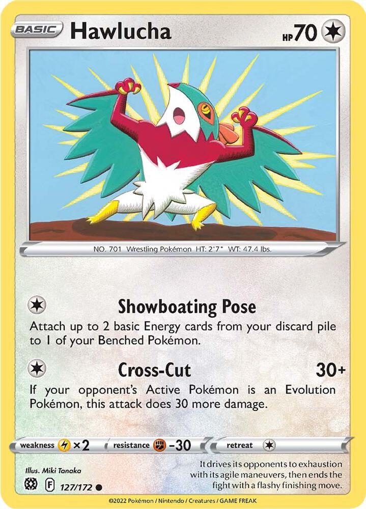 Hawlucha 127/172 card from SWSH09: Brilliant Stars