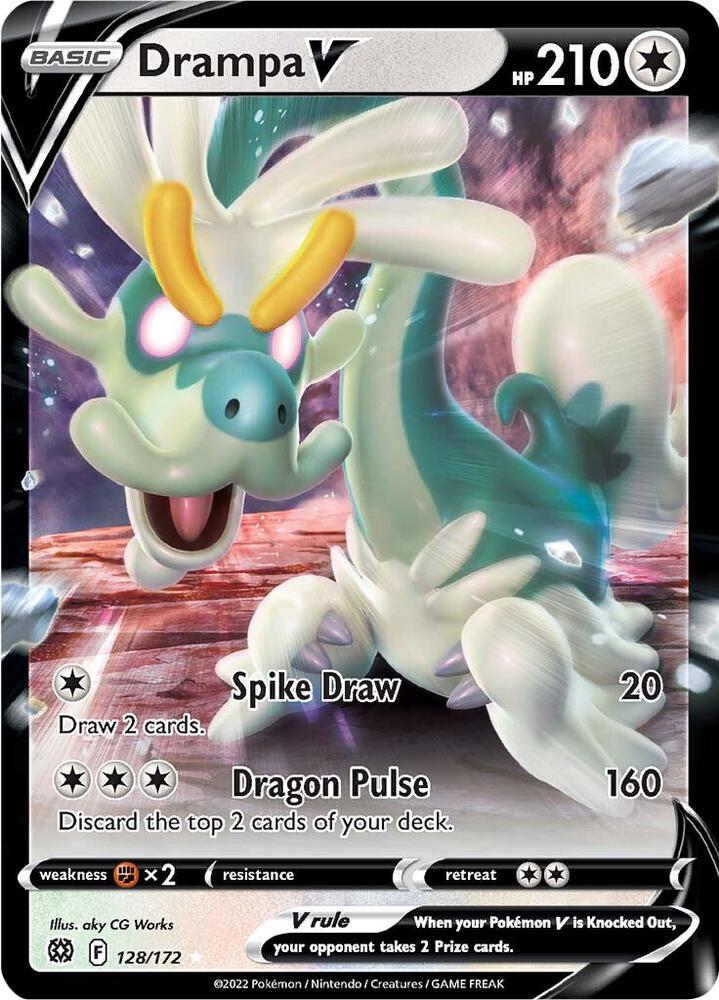 Drampa V 128/172 card from SWSH09: Brilliant Stars