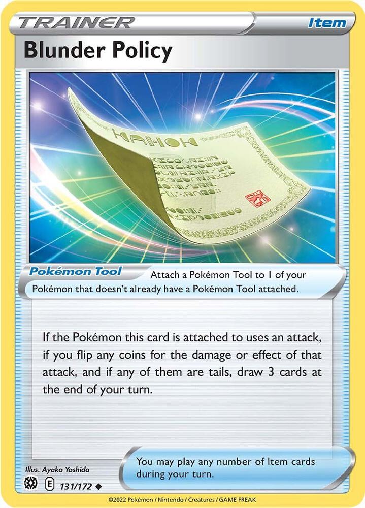 Blunder Policy 131/172 card from SWSH09: Brilliant Stars