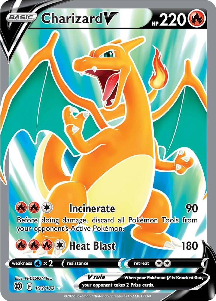 Charizard V (Full Art) 153/172 card from SWSH09: Brilliant Stars