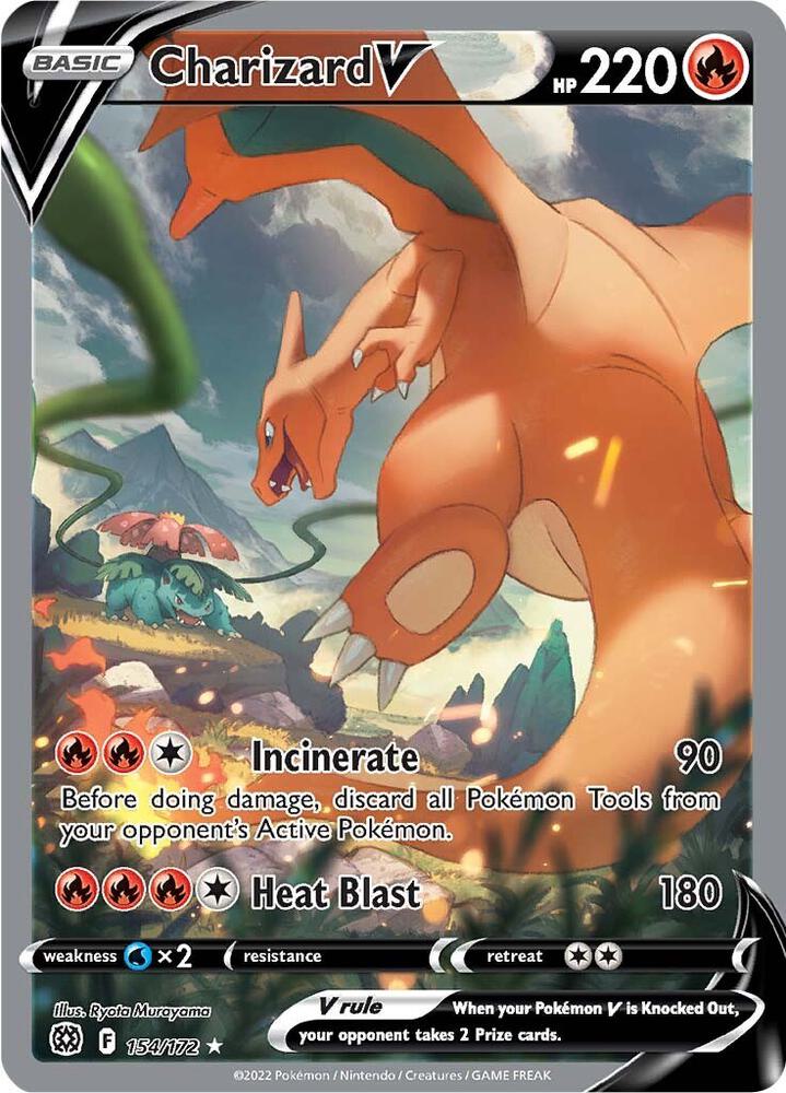 Charizard V (Alternate Full Art) 154/172 card from SWSH09: Brilliant Stars