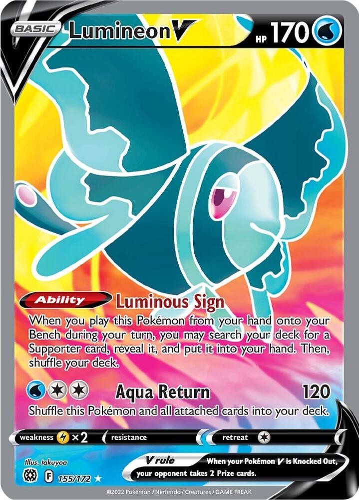 Lumineon V (Full Art) 155/172 card from SWSH09: Brilliant Stars