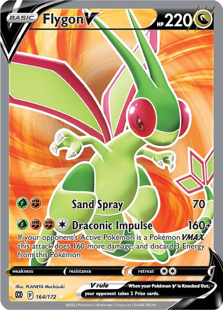 Flygon V (Full Art) 164/172 card from SWSH09: Brilliant Stars