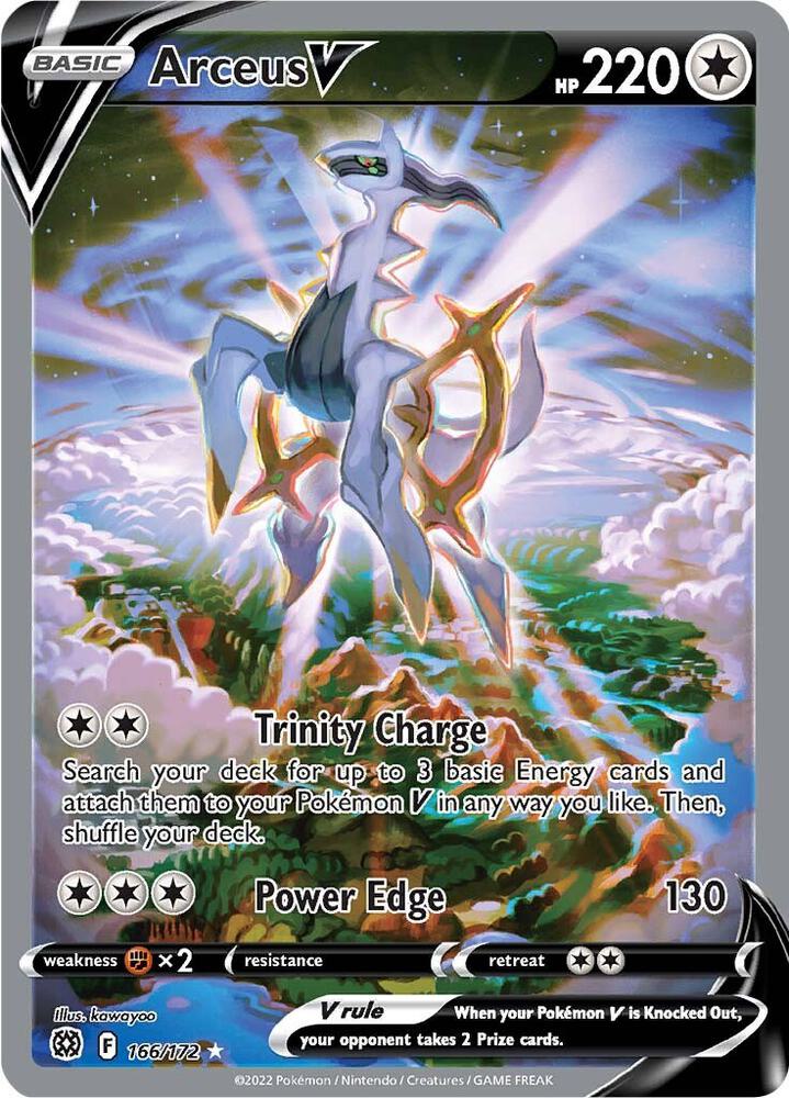 Arceus V (Alternate Full Art) 166/172 card from SWSH09: Brilliant Stars