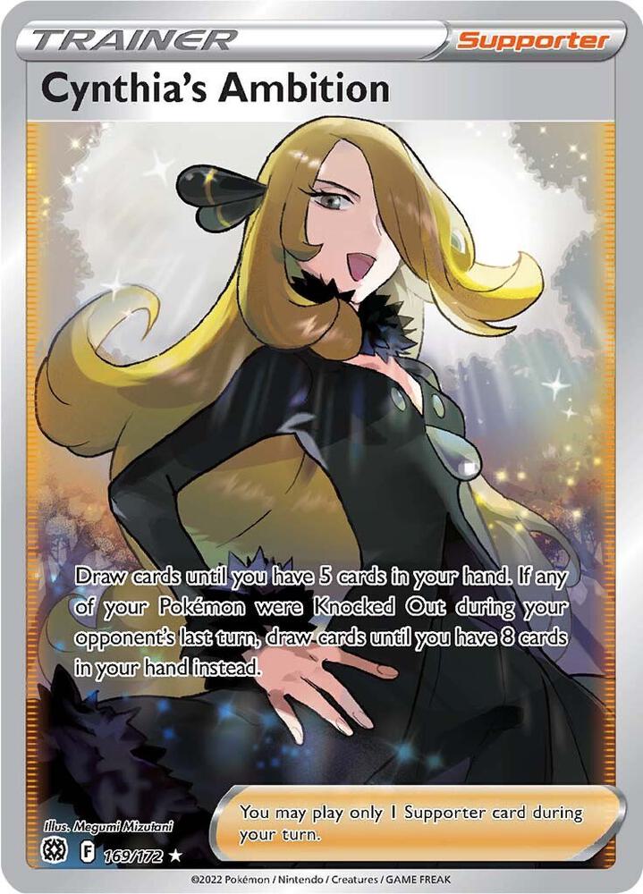 Cynthia's Ambition (Full Art) 169/172 card from SWSH09: Brilliant Stars