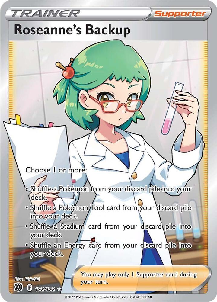 Roseanne's Backup (Full Art) 172/172 card from SWSH09: Brilliant Stars