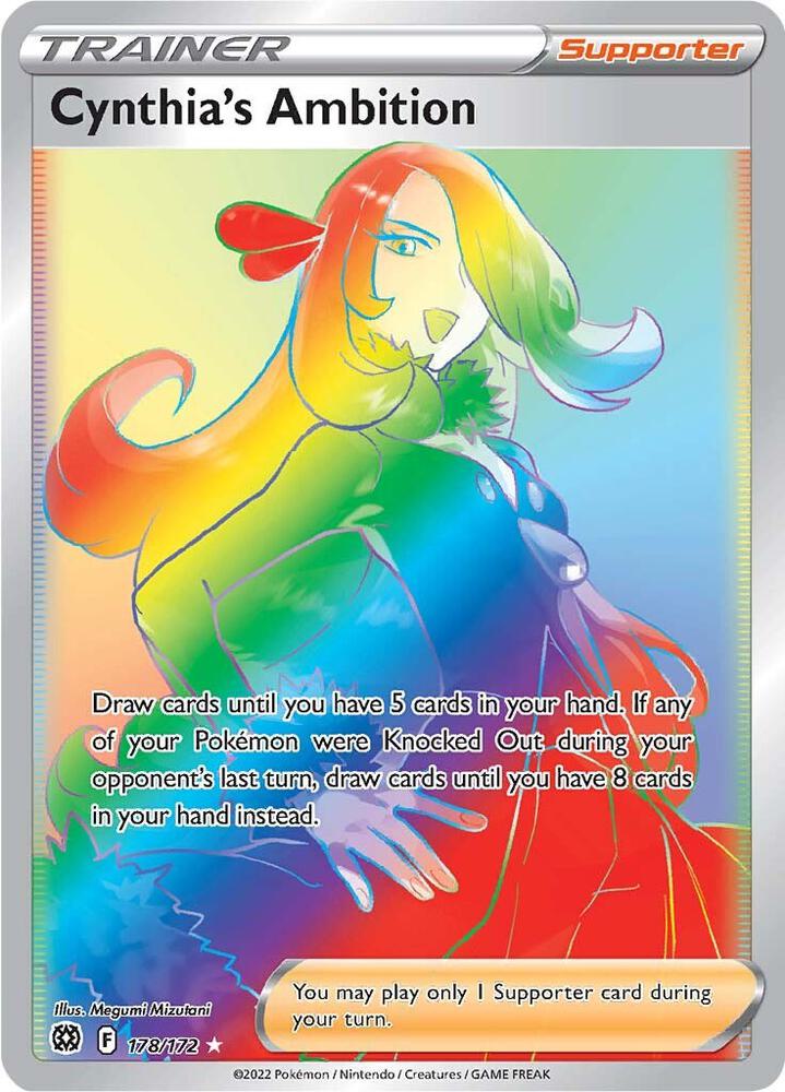 Cynthia's Ambition (Secret) 178/172 card from SWSH09: Brilliant Stars