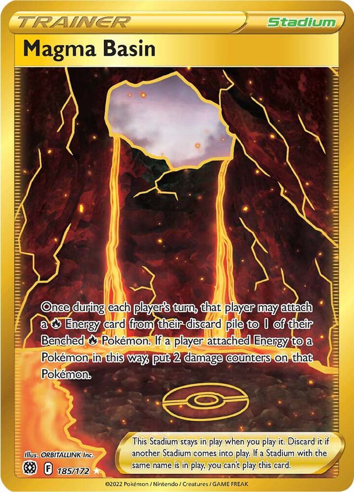 Magma Basin (Secret) 185/172 card from SWSH09: Brilliant Stars