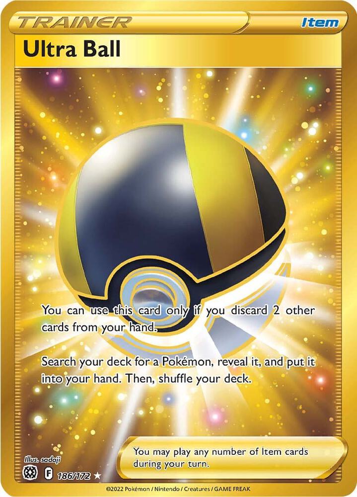 Ultra Ball (Secret) 186/172 card from SWSH09: Brilliant Stars
