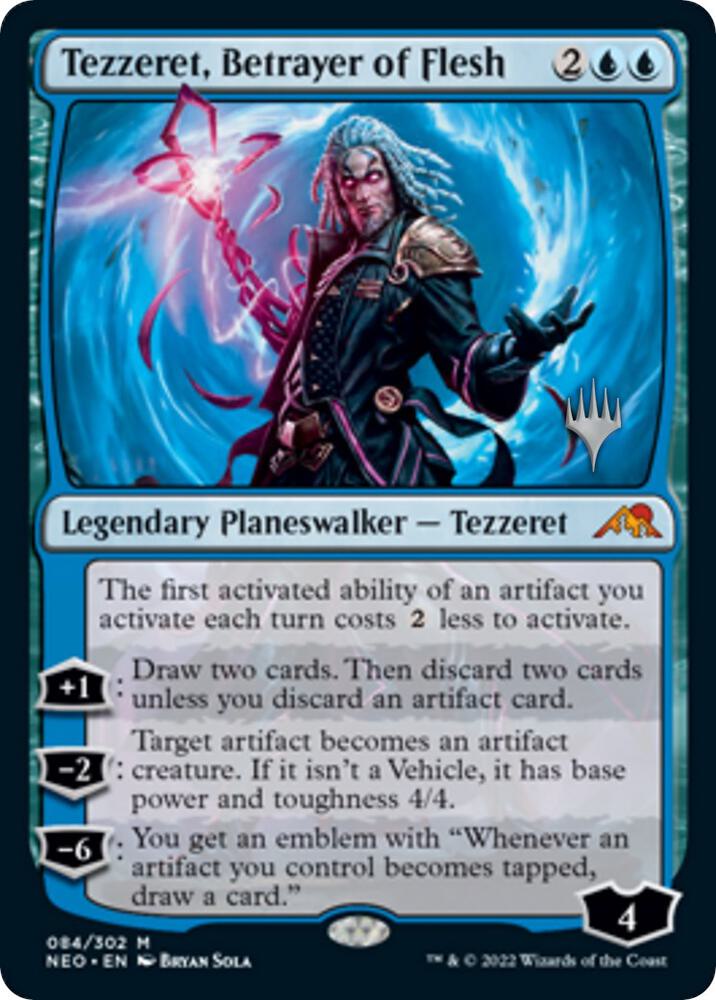 Tezzeret, Betrayer of Flesh 84 card from Promo Pack: Kamigawa: Neon Dynasty