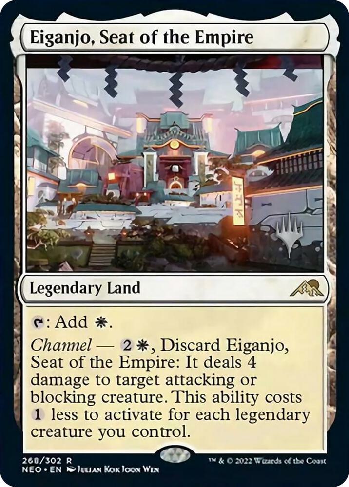 Eiganjo, Seat of the Empire 268 card from Promo Pack: Kamigawa: Neon Dynasty