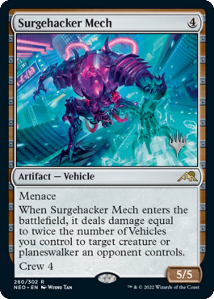 Surgehacker Mech 260 card from Promo Pack: Kamigawa: Neon Dynasty