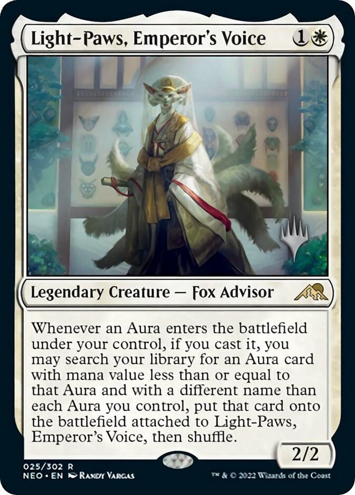 Light-Paws, Emperor's Voice 25 card from Promo Pack: Kamigawa: Neon Dynasty