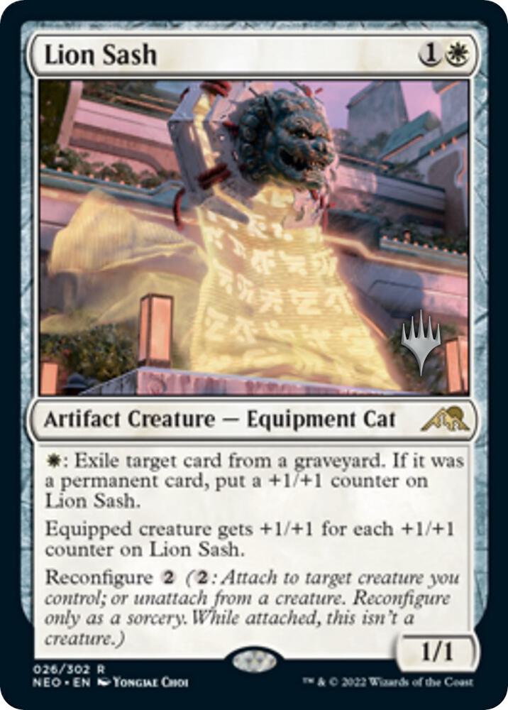Lion Sash 26 card from Promo Pack: Kamigawa: Neon Dynasty