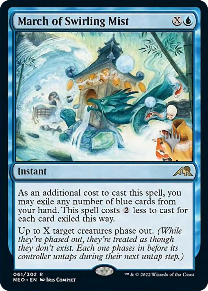March of Swirling Mist 61 card from Promo Pack: Kamigawa: Neon Dynasty