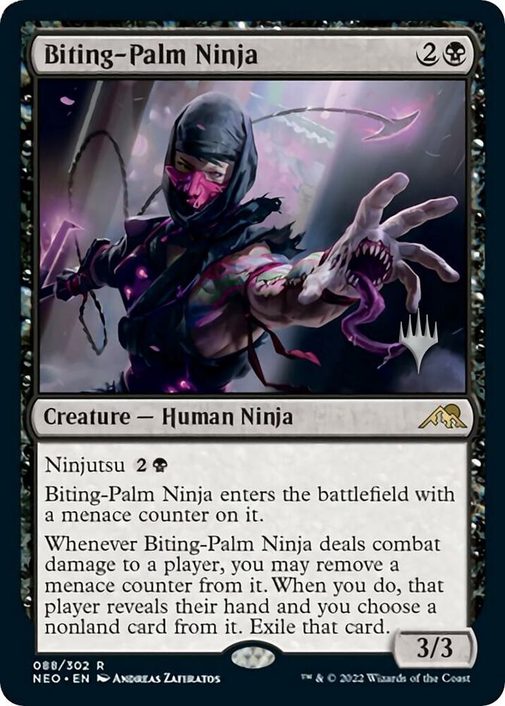Biting-Palm Ninja 88 card from Promo Pack: Kamigawa: Neon Dynasty