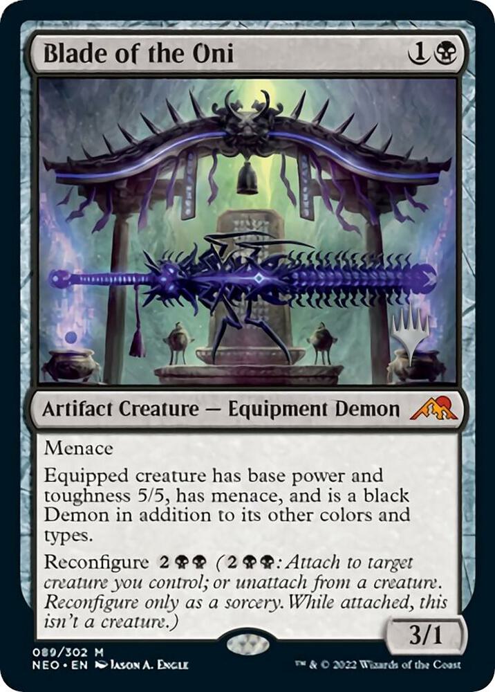 Blade of the Oni 89 card from Promo Pack: Kamigawa: Neon Dynasty