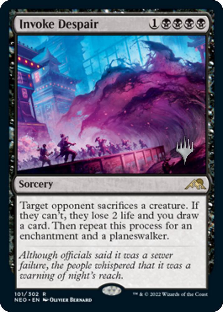 Invoke Despair 101 card from Promo Pack: Kamigawa: Neon Dynasty