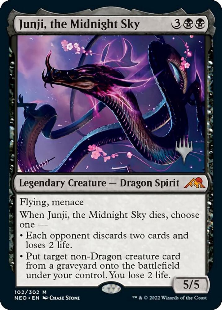 Junji, the Midnight Sky 102 card from Promo Pack: Kamigawa: Neon Dynasty