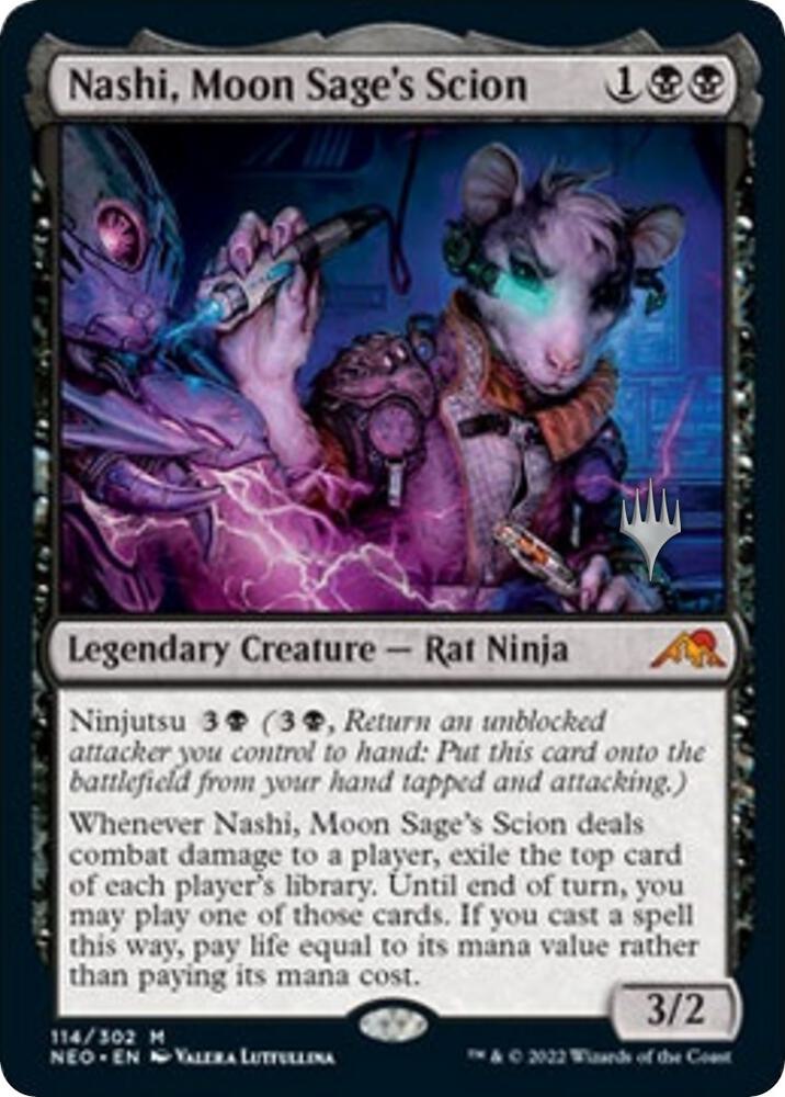 Nashi, Moon Sage's Scion 114 card from Promo Pack: Kamigawa: Neon Dynasty