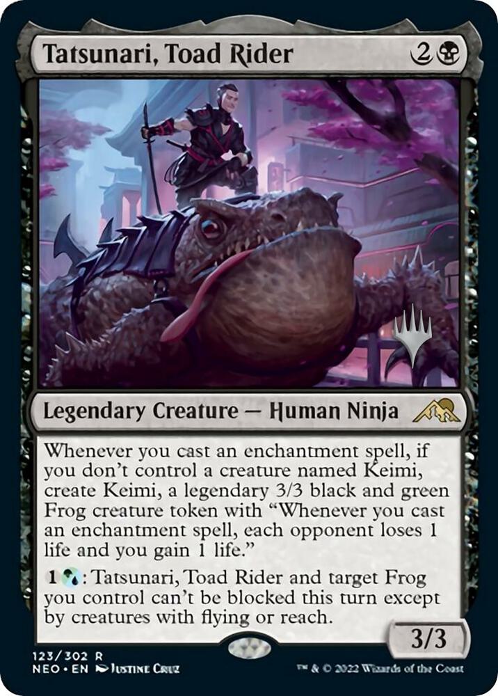 Tatsunari, Toad Rider 123 card from Promo Pack: Kamigawa: Neon Dynasty