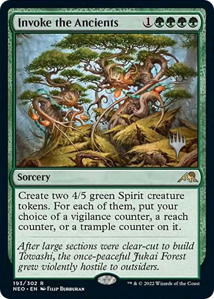 Invoke the Ancients 193 card from Promo Pack: Kamigawa: Neon Dynasty