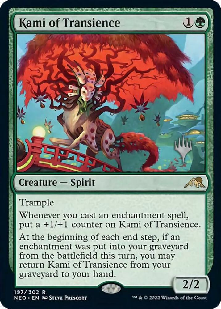 Kami of Transience 197 card from Promo Pack: Kamigawa: Neon Dynasty
