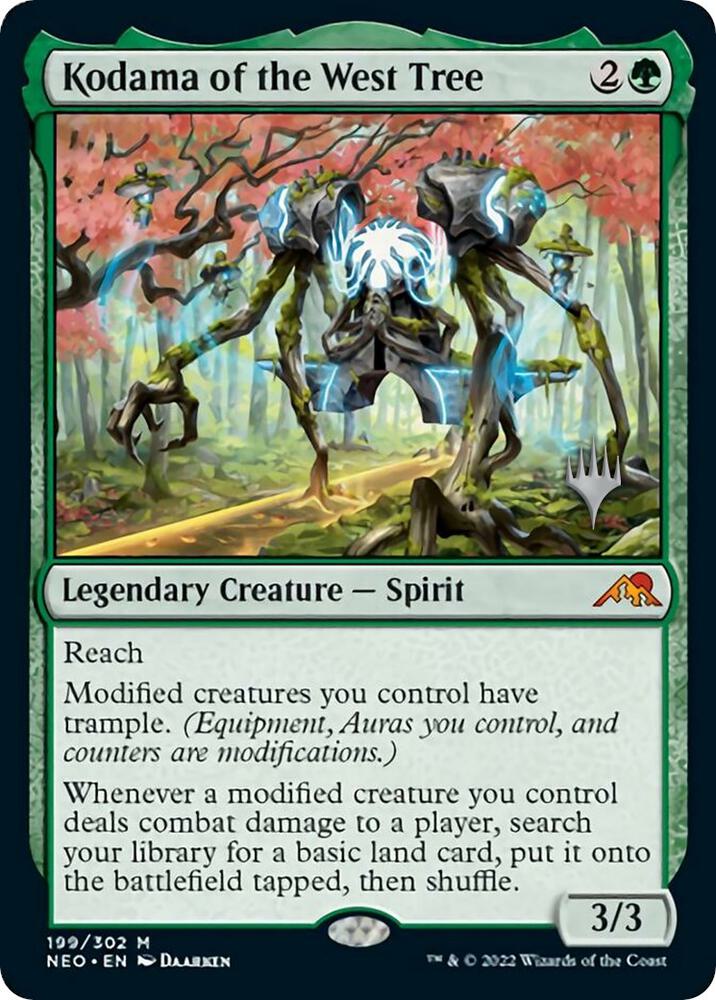 Kodama of the West Tree 199 card from Promo Pack: Kamigawa: Neon Dynasty