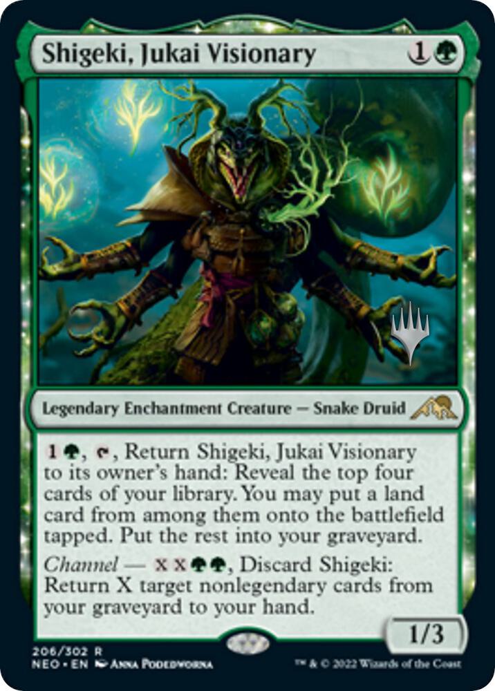 Shigeki, Jukai Visionary 206 card from Promo Pack: Kamigawa: Neon Dynasty