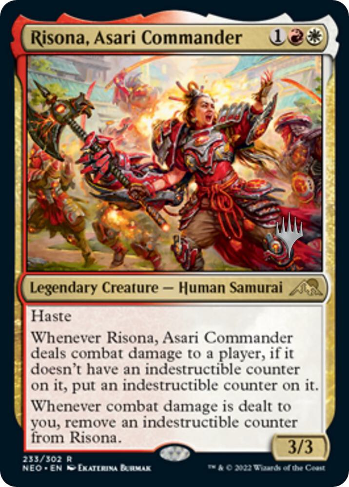 Risona, Asari Commander 233 card from Promo Pack: Kamigawa: Neon Dynasty