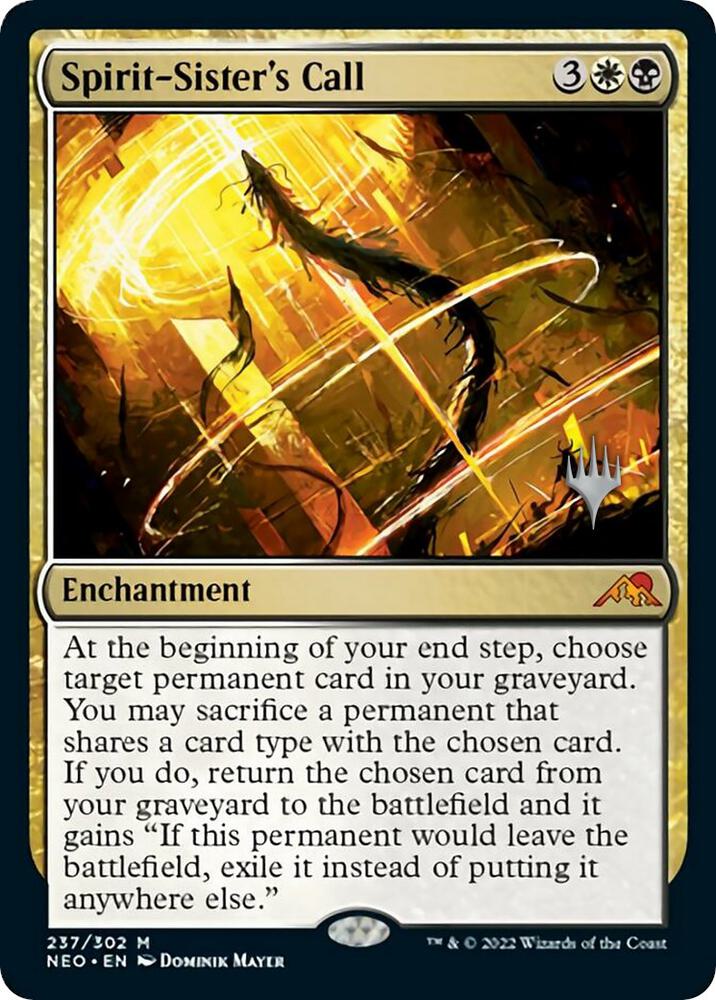 Spirit-Sister's Call 237 card from Promo Pack: Kamigawa: Neon Dynasty