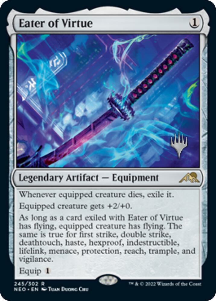 Eater of Virtue 245 card from Promo Pack: Kamigawa: Neon Dynasty