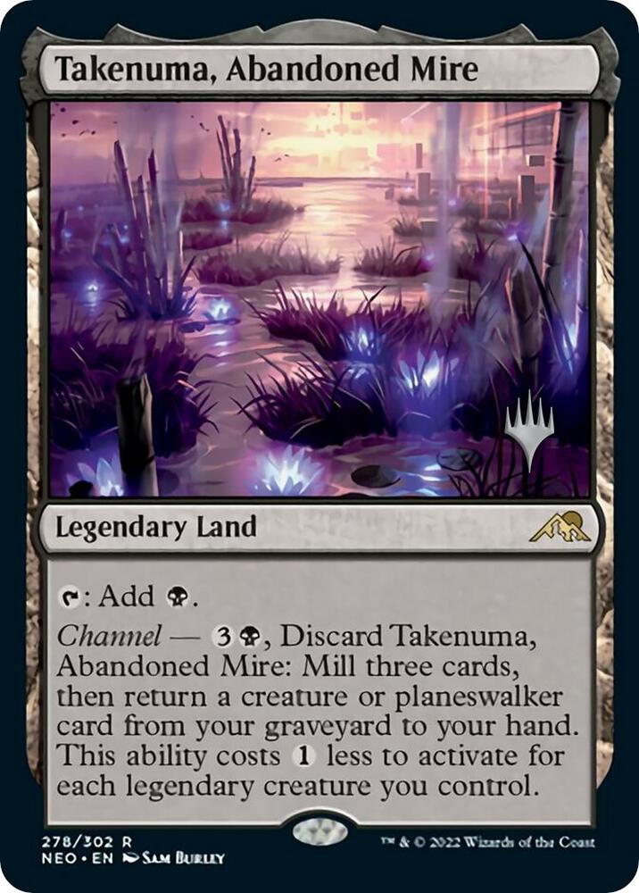 Takenuma, Abandoned Mire 278 card from Promo Pack: Kamigawa: Neon Dynasty