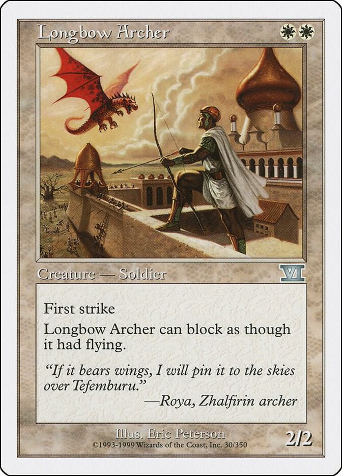 Longbow Archer 30 card from Classic Sixth Edition