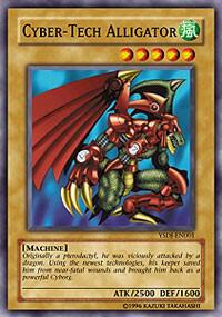 Cyber-Tech Alligator YSDJ-EN001 card from Starter Deck: Jaden Yuki