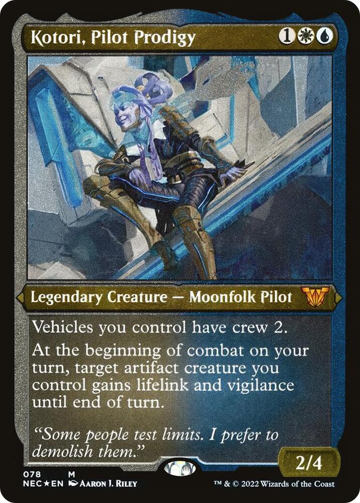 Kotori, Pilot Prodigy (Display Commander) - Thick Stock 78 card from Commander: Kamigawa: Neon Dynasty