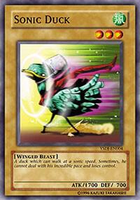 Sonic Duck YSDJ-EN004 card from Starter Deck: Jaden Yuki
