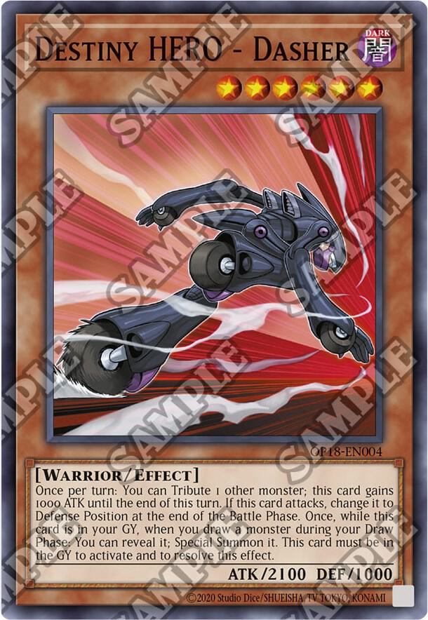 Destiny HERO - Dasher OP18-EN004 card from OTS Tournament Pack 18