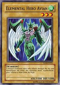 Elemental HERO Avian YSDJ-EN005 card from Starter Deck: Jaden Yuki