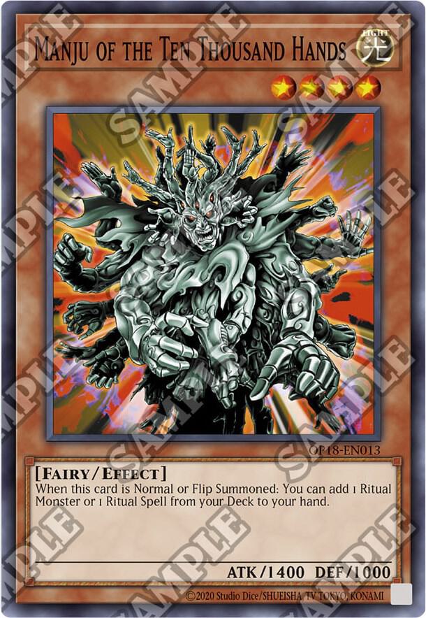 Manju of the Ten Thousand Hands OP18-EN013 card from OTS Tournament Pack 18