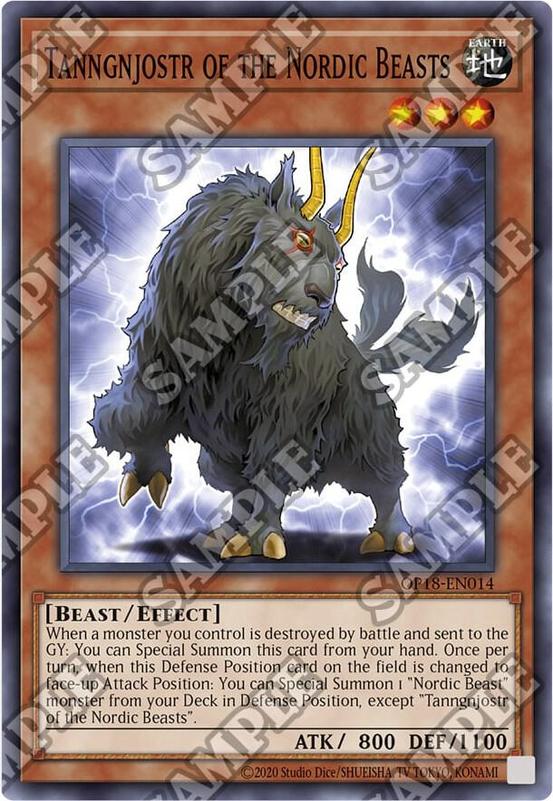 Tanngnjostr of the Nordic Beasts OP18-EN014 card from OTS Tournament Pack 18