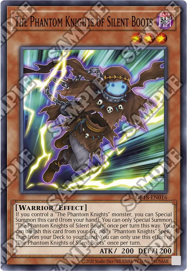 The Phantom Knights of Silent Boots OP18-EN016 card from OTS Tournament Pack 18