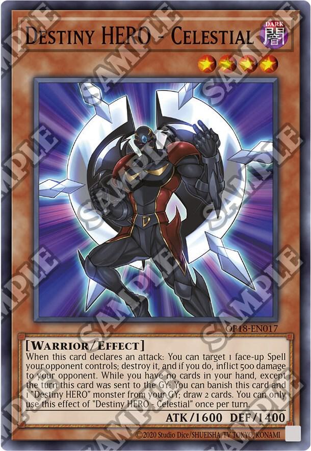 Destiny HERO - Celestial OP18-EN017 card from OTS Tournament Pack 18
